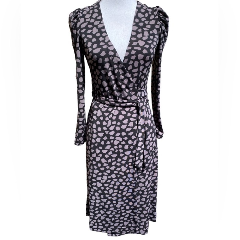 NWT Ann Taylor Long Sleeve Matte Jersey Wrap Dress Size 6 Petite